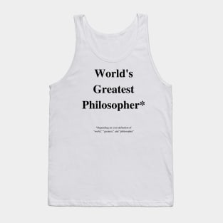 World's Greatest Philosopher Tank Top